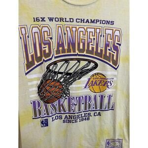 Mitchell Ness Hardwood Classics La Lakers 16X World Champions T-Shirt Size S